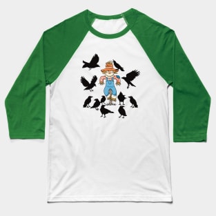 Scared Scarecrow Baseball T-Shirt